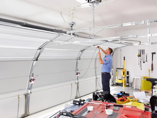 Garage door cable repair service by Central Falls Garage Door Repair in Central Falls